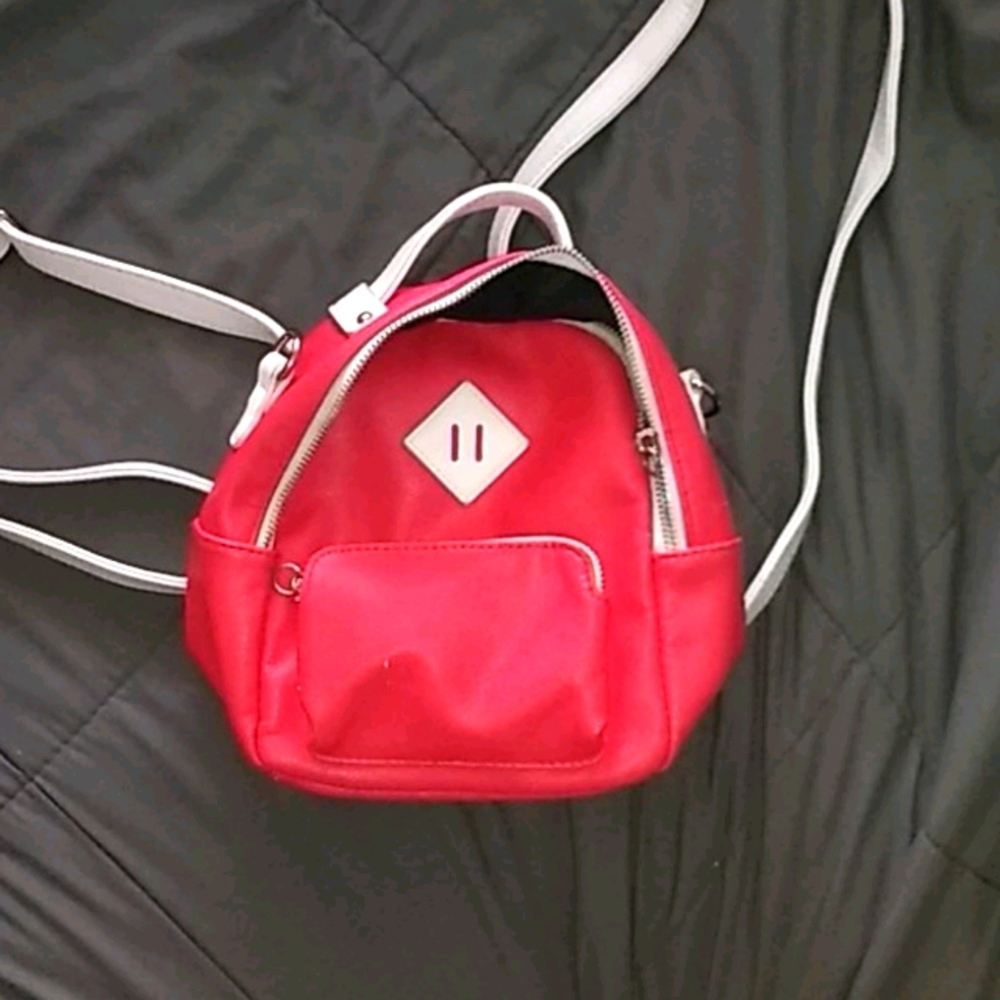 Pink leather bag